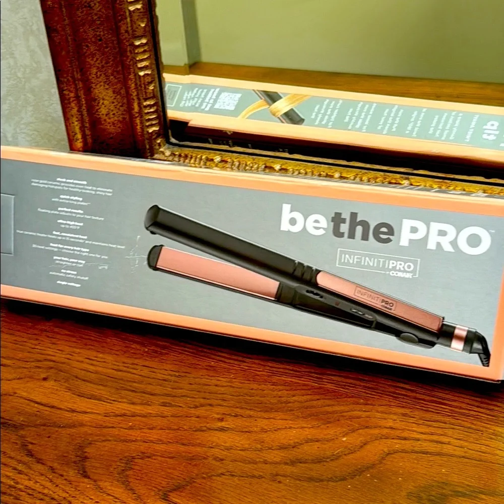 New InfinitiPRO Conair Hair Straightener. Rose gold ceramic, provides even heat.
